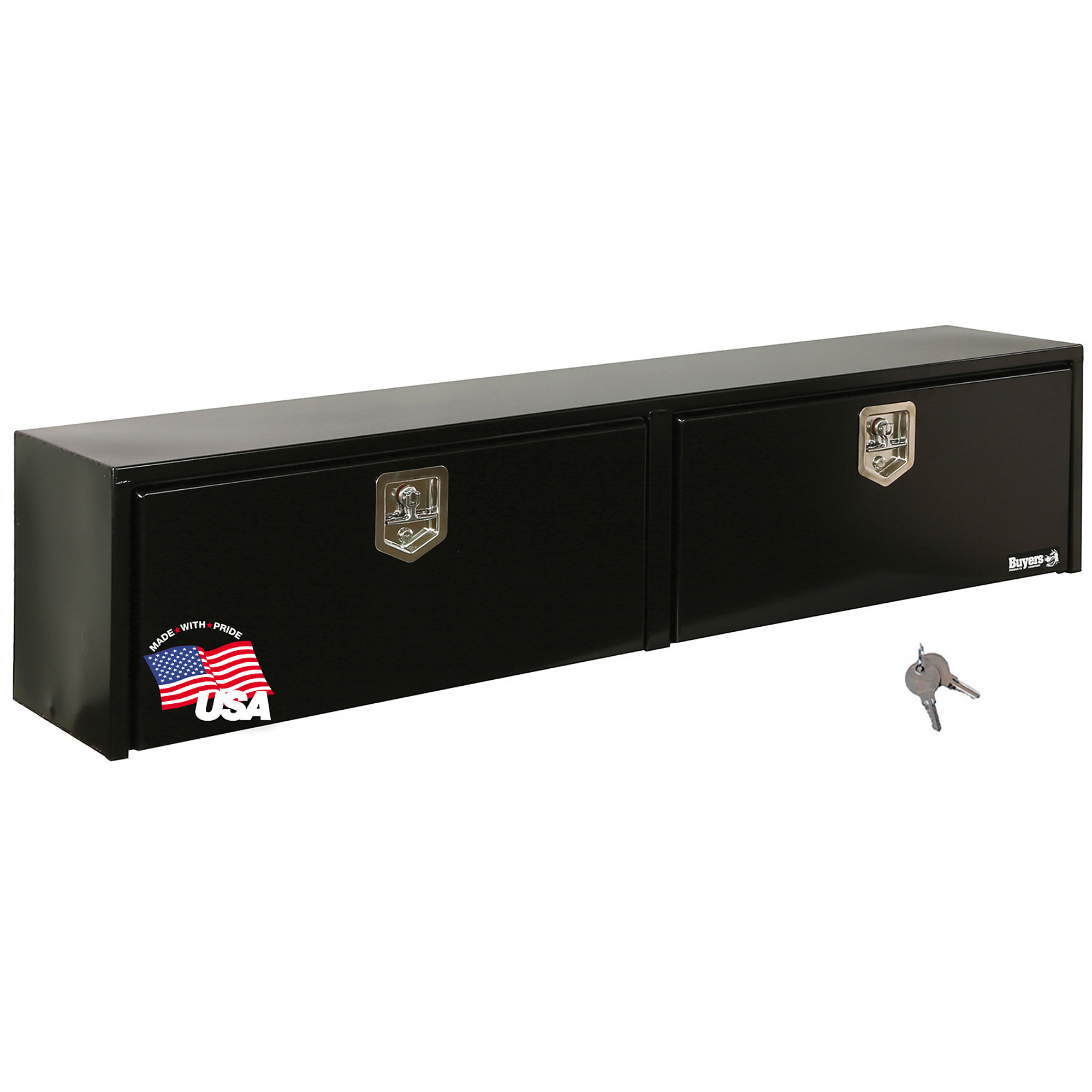 Buyers Products, 72x16x13in. Steel Topsider Truck Tool Job Storage Box, Width 72 in, Material Steel, Color Finish Black, Model# 1702940